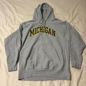 Grey Michigan University Hoodie